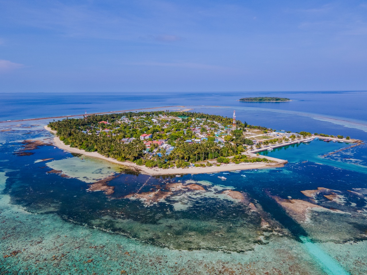 Aerial view of Hithaadhoo