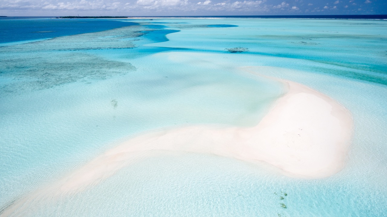 Aerial view of Kudahuvadhoo