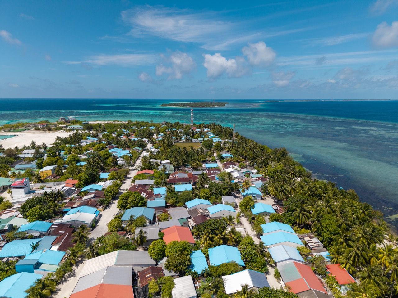 Aerial view of Dhaandhoo