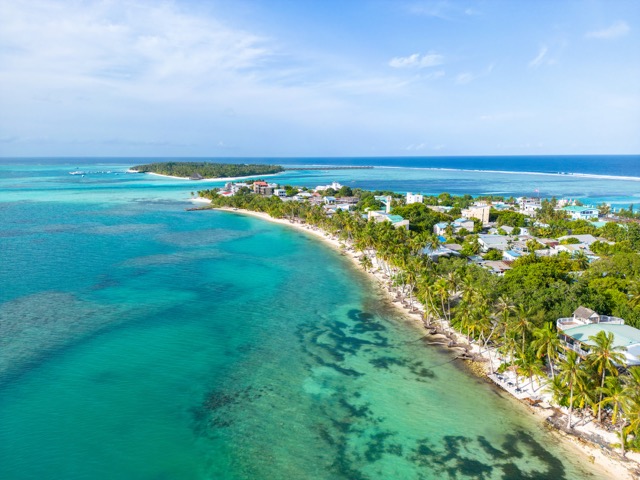 Aerial view of Dhiffushi