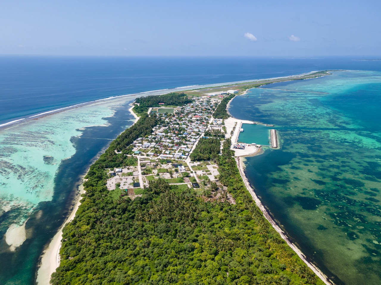 Aerial view of Maafaru