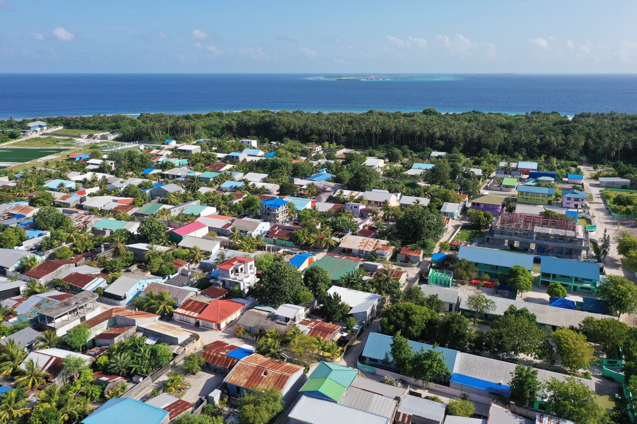 Aerial view of Manadhoo